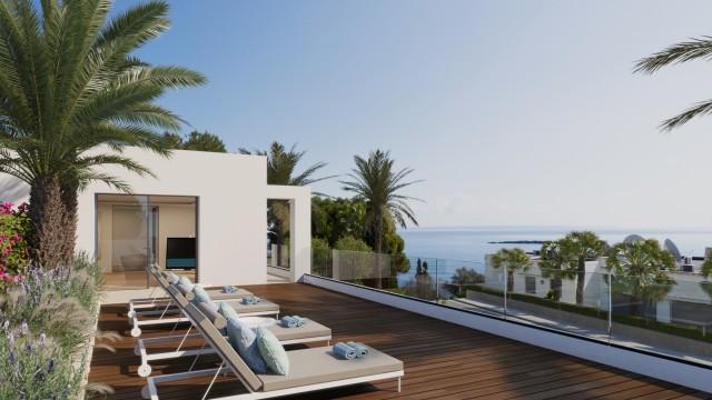 Moderna villa mediterránea con hermosas vistas al mar en venta en Sol de Mallorca