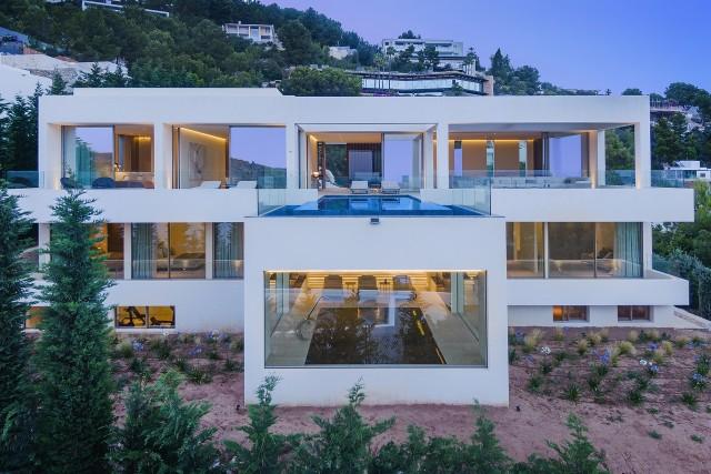 Magnífica villa nueva con vistas al mar y spa, en venta en Son Vida, Mallorca