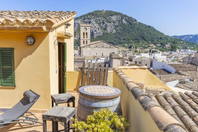 Large town house with amazing views for sale in the centre of Pollensa, Mallorca