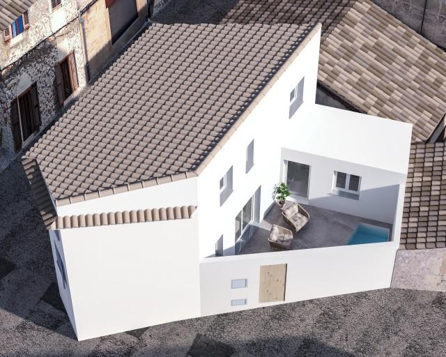 Amazing village house project for sale in the heart of Pollensa, Mallorca