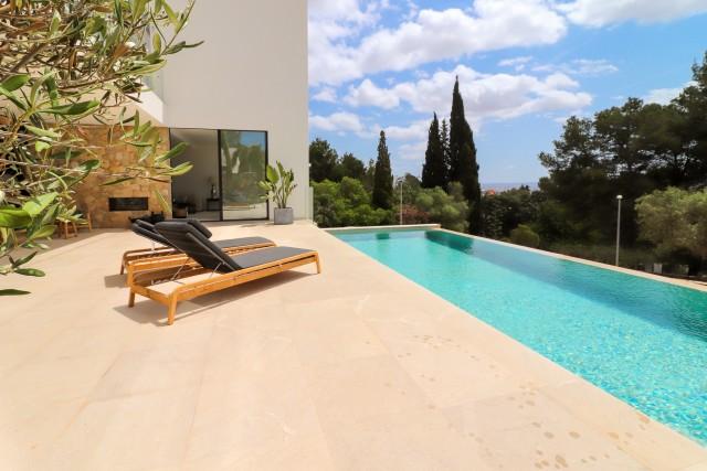 Modern designer villa with sea views for sale near Son Vida, Mallorca