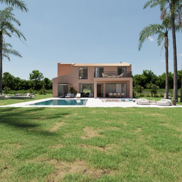 Villa nueva de diseño impecable en venta en el campo de Sencelles, Mallorca