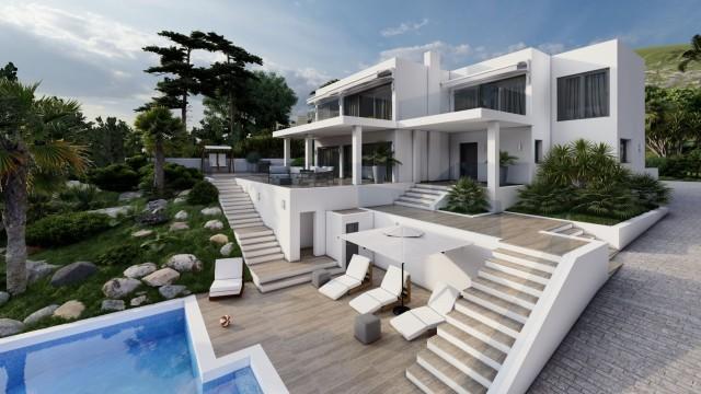 Luxury villa project with sea views for sale in Santa Ponsa, Mallorca