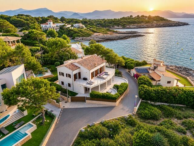 Incredible seafront villa for sale in the picturesque north of Mallorca with beach access