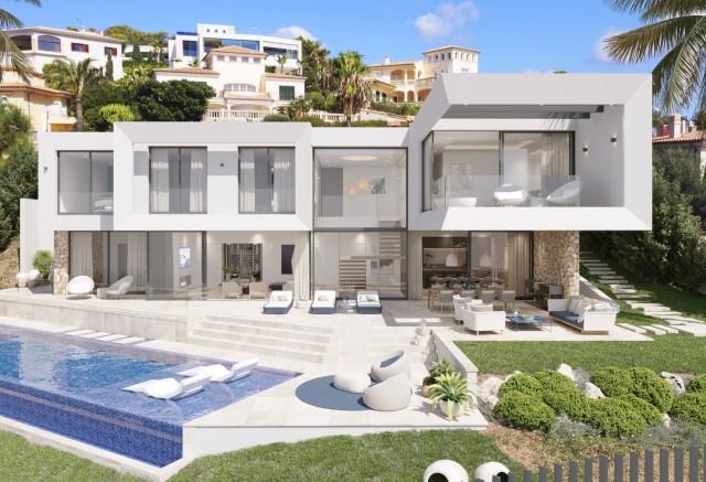 Contemporary villa project with idyllic sea views for sale in Nova Santa Ponsa, Mallorca