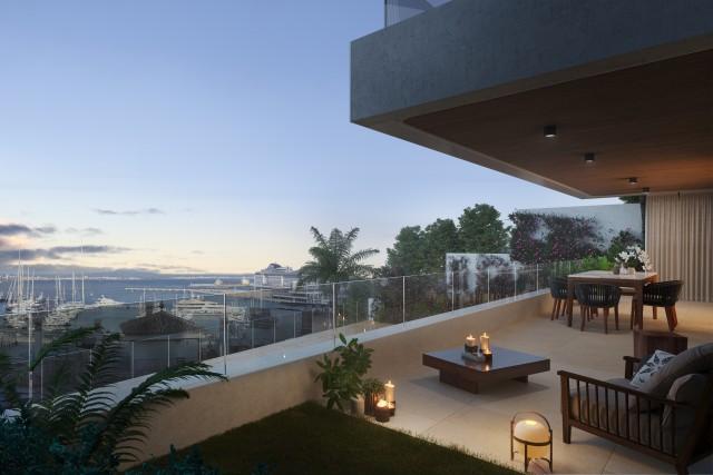 Chic penthouse with sea view terraces for sale in Palma, Mallorca