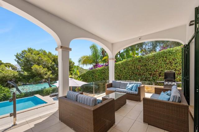 Frontline beach villa with sea views for sale in Cala d'Or, Southeast Mallorca