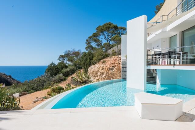 Luxury coastal villa with holiday licence for sale in Cala Vadella, Ibiza