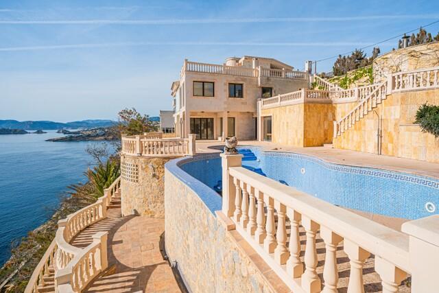 Stunning frontline villa with panoramic sea views for Sale in El Toro, Southwest Mallorca