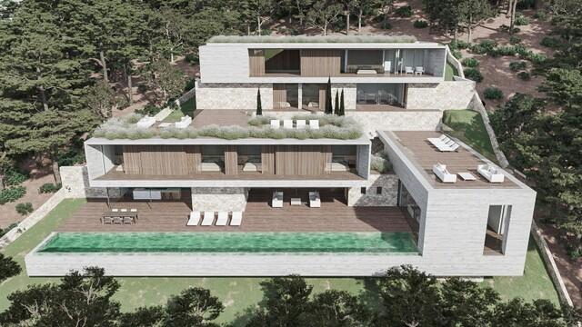 Grundstück mit Blick auf die Bucht von Palma und Villa-Bauvorhaben zu verkaufen in Palma, Mallorca