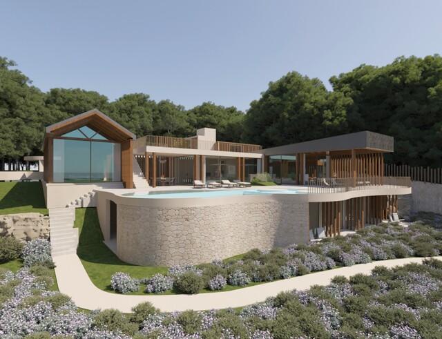 Frontline golf plot with villa project for sale in Son Vida, Palma, Mallorca