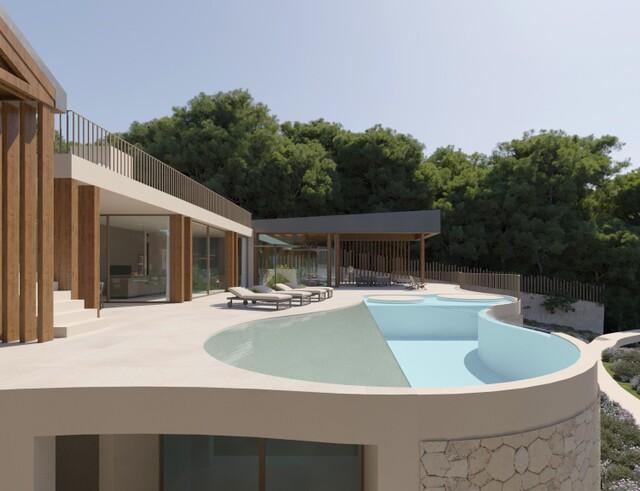 Frontline golf plot with villa project for sale in Son Vida, Palma, Mallorca