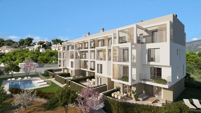 Luxuswohnungen mit Pool und Gärten zum Verkauf in Palmanova, Südost-Mallorca