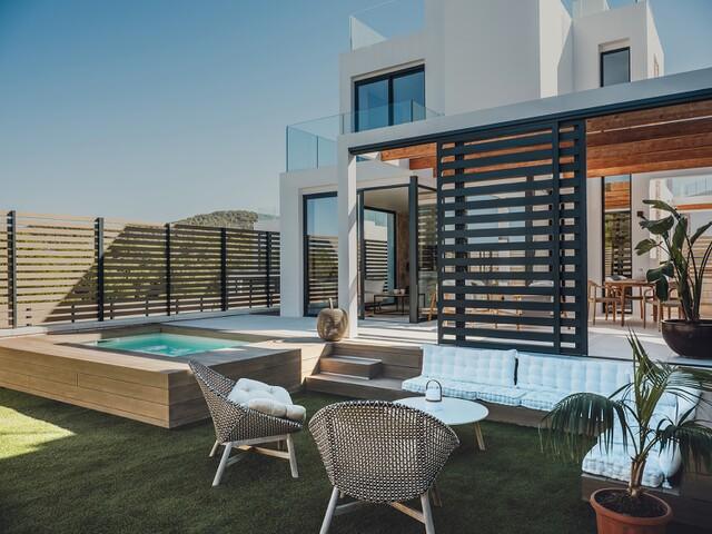 Newly built semi-detached villas near the beach for sale in Cala Tarida, Ibiza