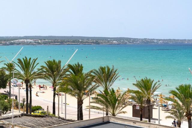 Sea view duplex penthouse for sale in Playa de Palma, Mallorca