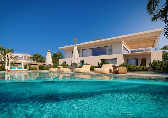 Neu gebaute Luxus-Zeitgenössische Villen zum Verkauf in Talamanca, Ibiza 