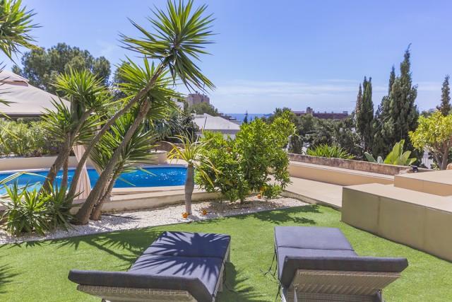 Modern villa with a stunning sea view for sale in Cas Català