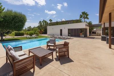 Lounge area and pool