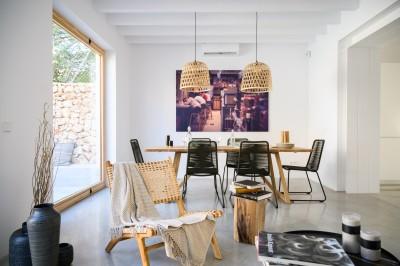 Living room and dining area