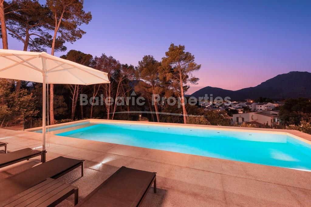 Impeccably finished modern villa for sale recently finished in Puerto Pollensa, Mallorca North