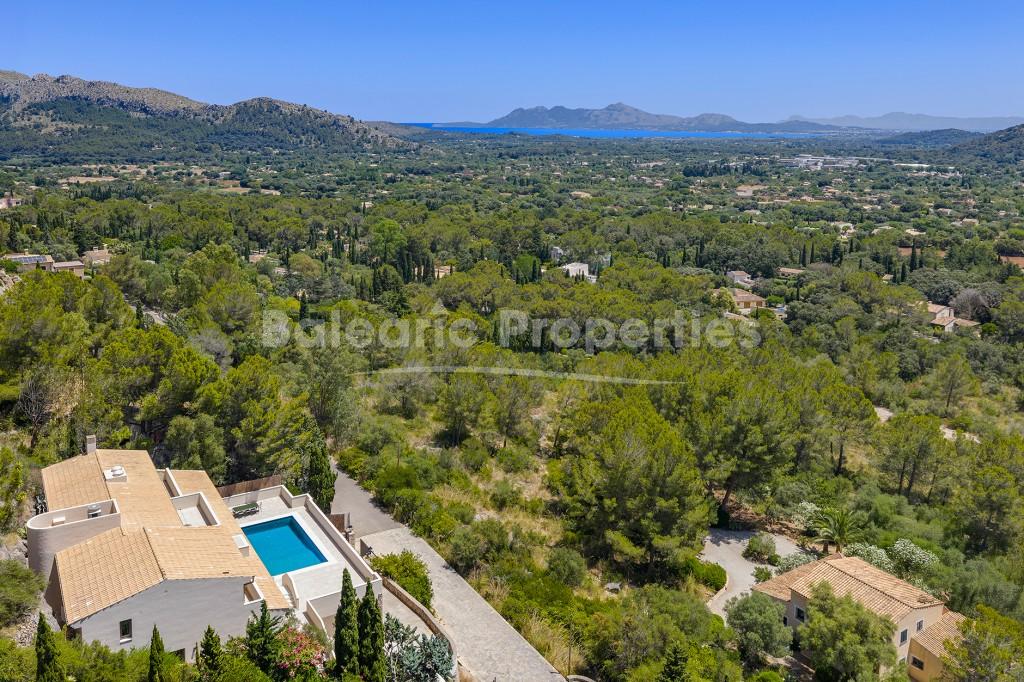 Magnificent, renovated villa with incredible sea views for sale in Pollensa, North Mallorca