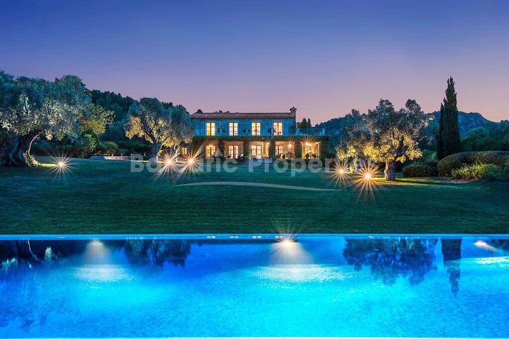 Stunning country estate with sea views for sale near Pollença. Exclusive to Balearic Properties