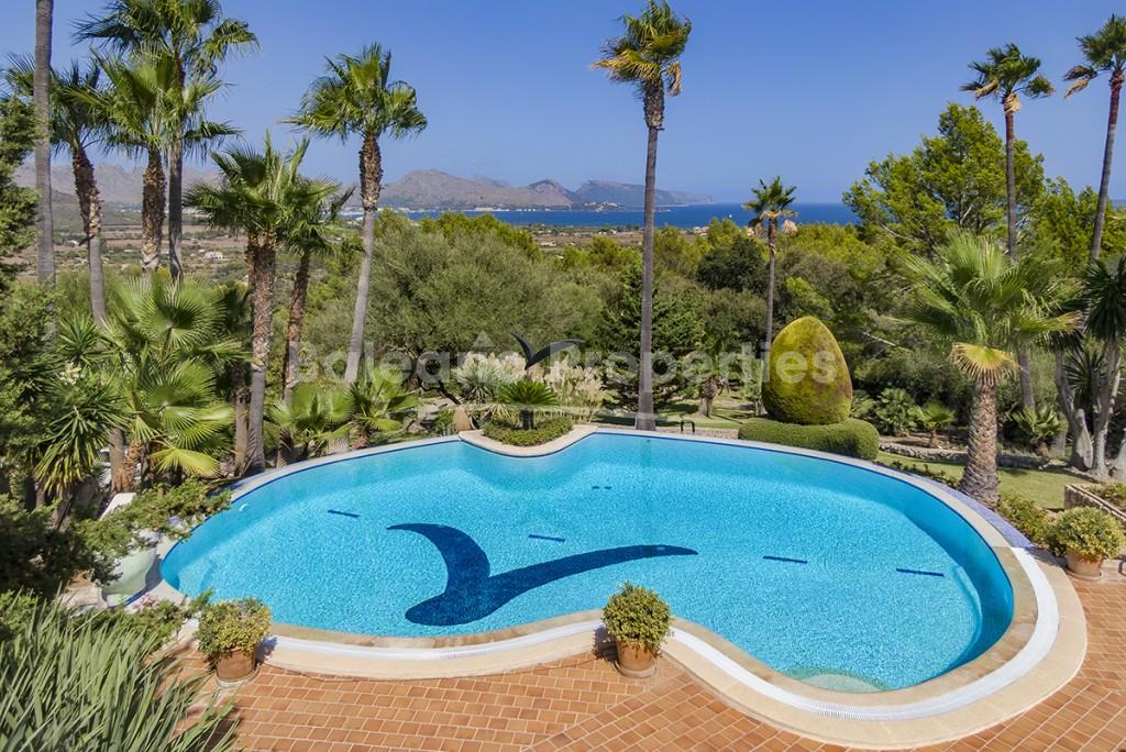 Fabulous villa with the very best sea and mountain views in Pollensa, Mallorca