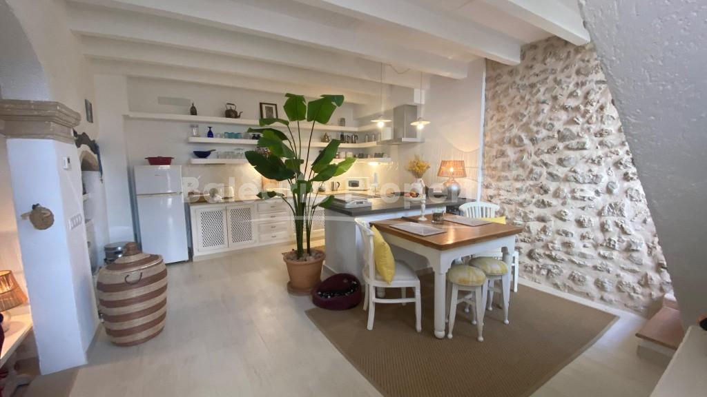 Unique opportunity: Lovely town house with superb patio and small pool for sale in Pollensa, Mallorca  