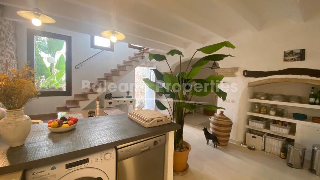 Unique opportunity: Lovely town house with superb patio and small pool for sale in Pollensa, Mallorca  