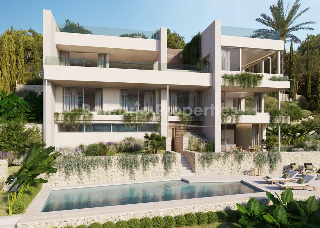 Brand new luxury villa with sea views for sale in Santa Ponsa, Mallorca