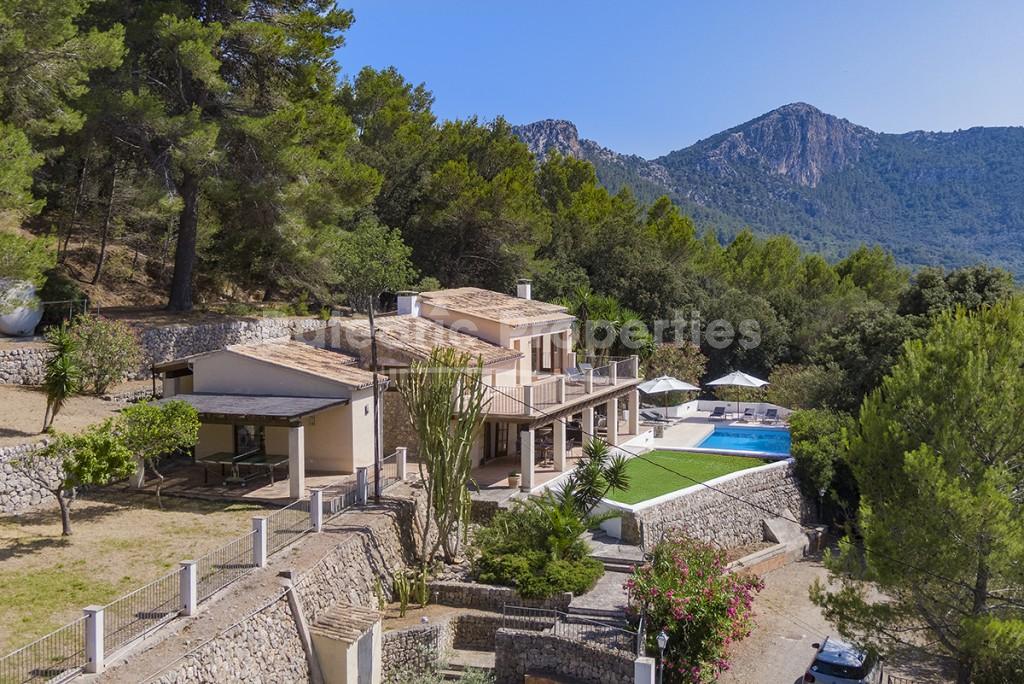Beautiful hillside villa with incredible views for sale in Pollensa, Mallorca