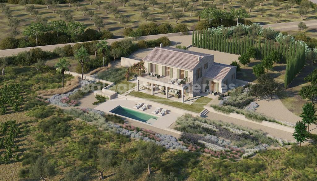 Country villa under construction for sale in Pollensa, North Mallorca
