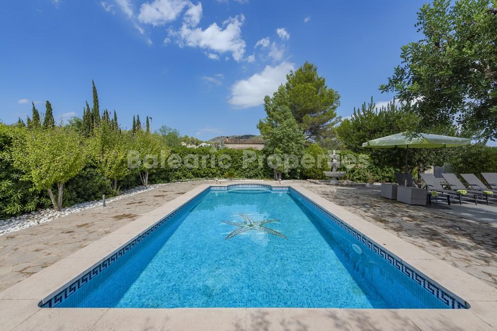 Mediterranean villa with pool and spacious terraces for sale near Pollensa, Mallorca 