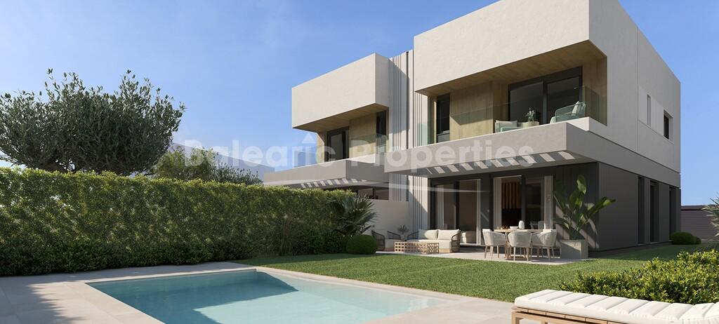 Newly built semi-detached houses for sale with private garden and pool near Llucmajor, Mallorca