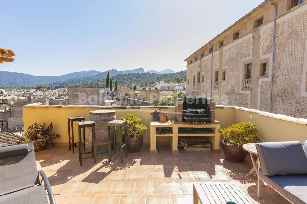 Large town house with amazing views for sale in the centre of Pollensa, Mallorca