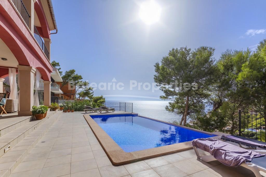 Elevated sea view villa with pool for sale in Puerto Andratx, Mallorca
