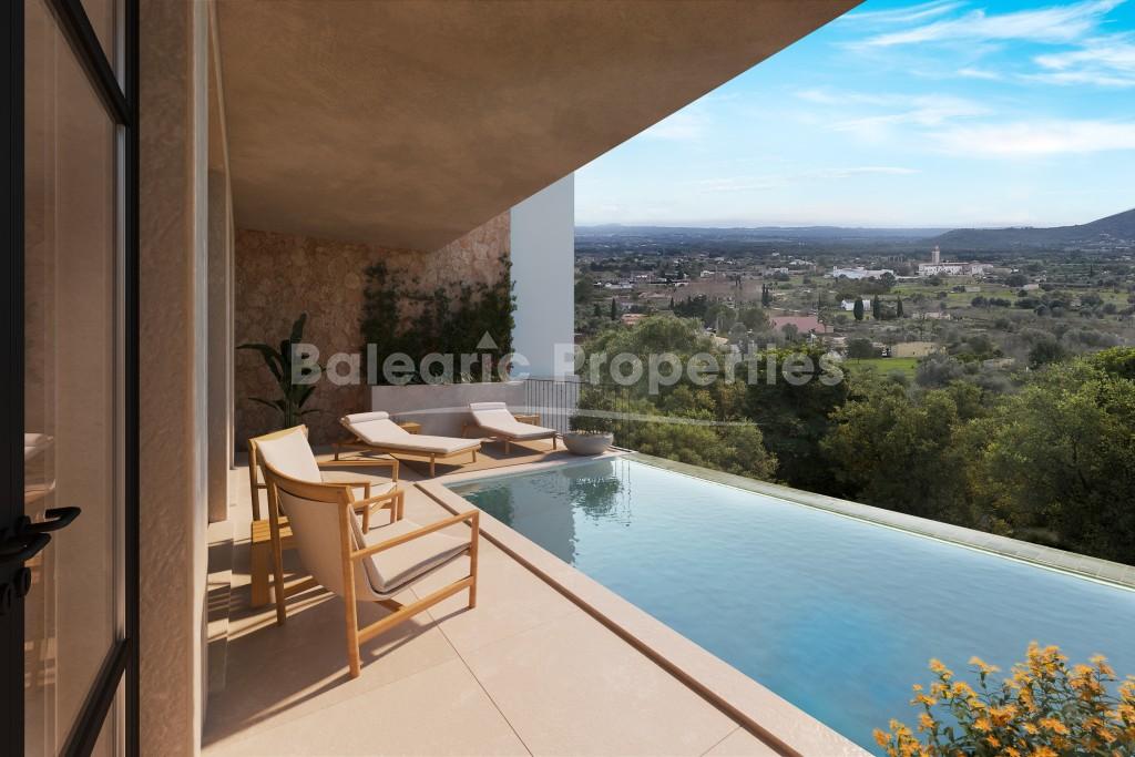 Plot with plans for a house with a pool in the centre of Campanet, northern Mallorca