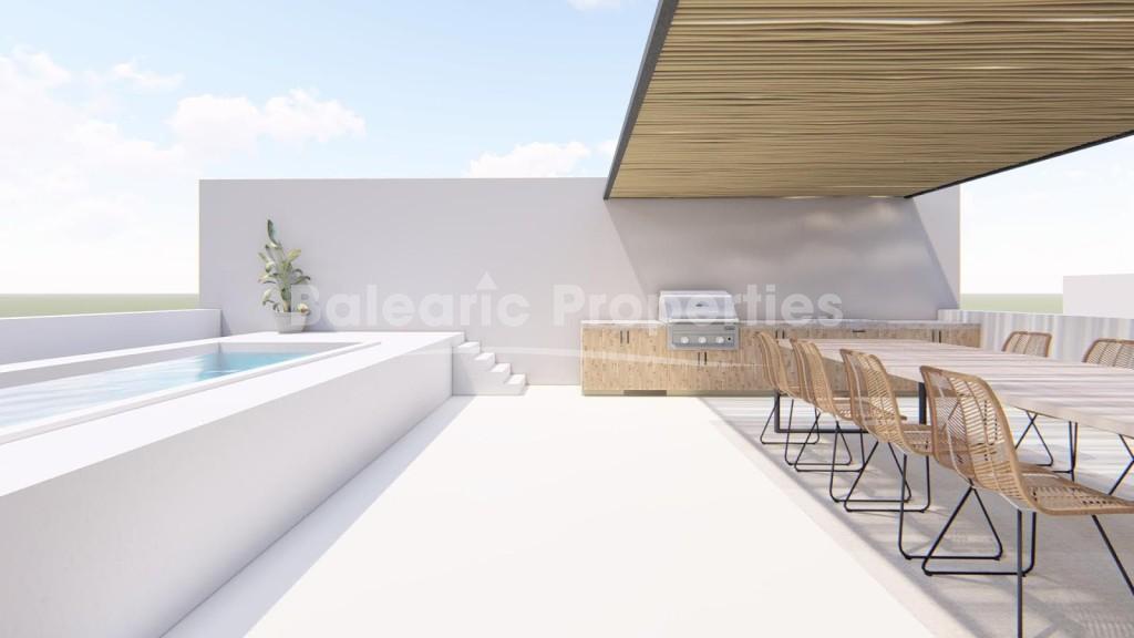 Ultra-modern, double apartment project with license for sale in Portixol, Mallorca