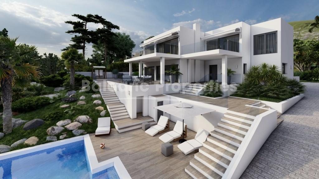 Luxury villa project with sea views for sale in Santa Ponsa, Mallorca