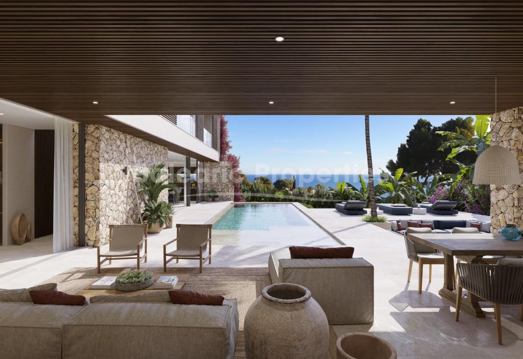 Luxurious sea view villa for sale in Costa d´en Blanes, Mallorca