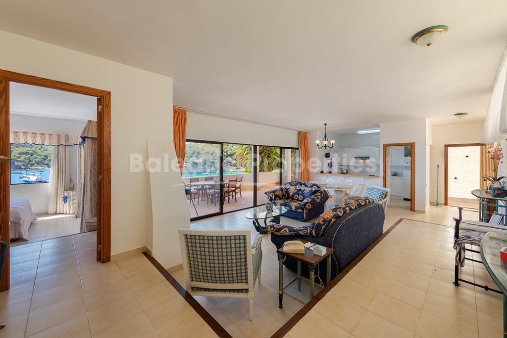 Frontline villa for sale with optional mooring in Portals Vells, Mallorca