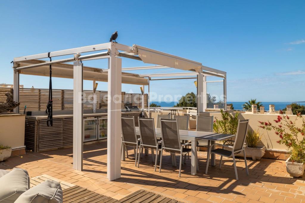 Attractive penthouse with sea views for sale in Bonanova, Palma, Mallorca