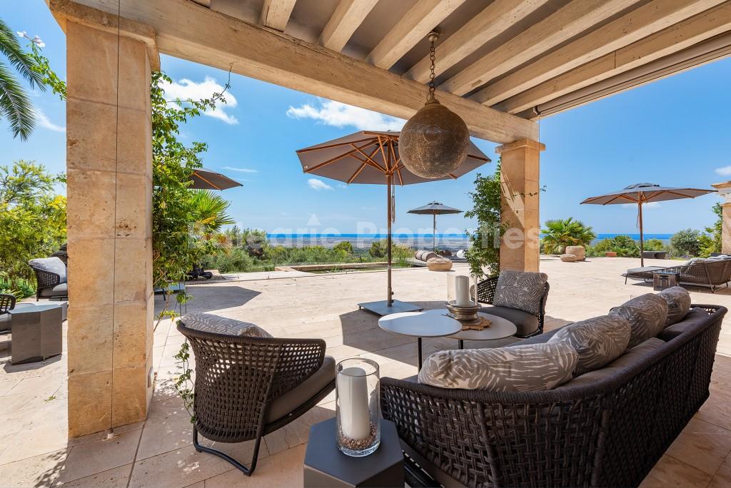 Luxury country villa with sea views for sale near Santanyí, Mallorca