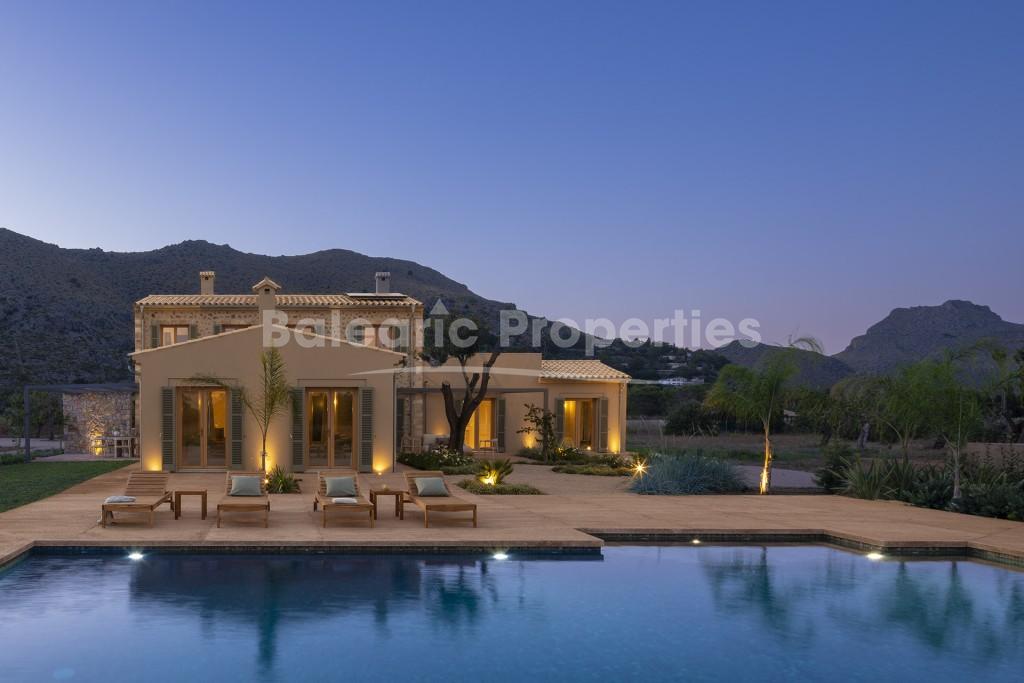 Brand new country villa with pool for sale near Puerto Pollensa, Mallorca