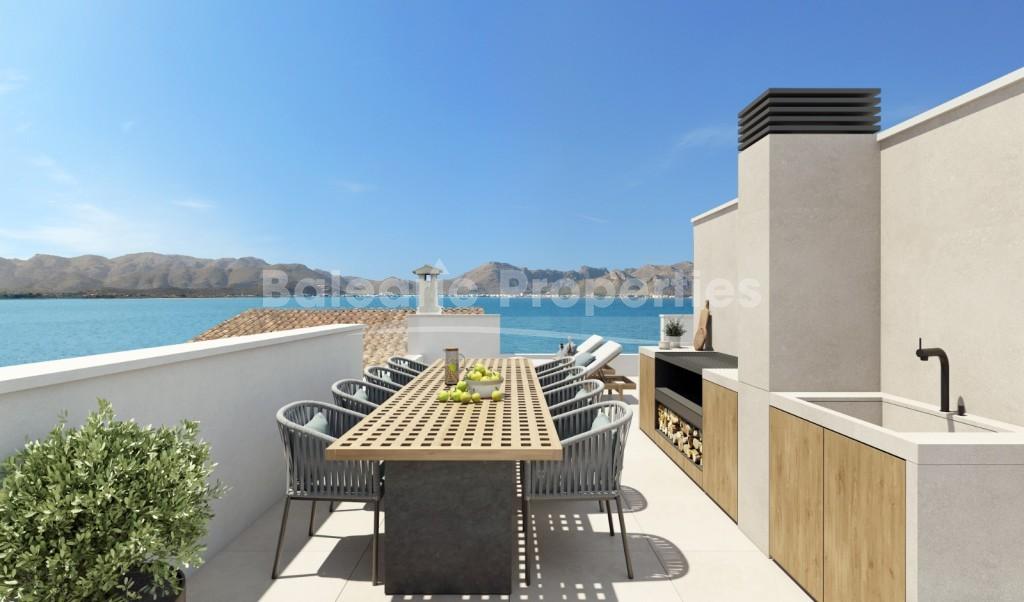 Stunning renovated villa for sale just steps from the sea in Pollensa Bay, north Mallorca