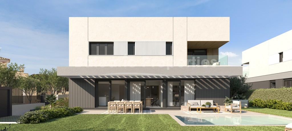 Newly built semi-detached houses for sale with private garden and pool near Llucmajor, Mallorca