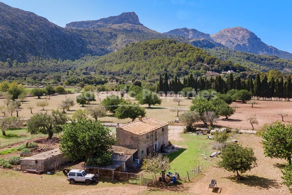 9.5 hectare plot of land with existing finca for sale in Pollensa, Mallorca