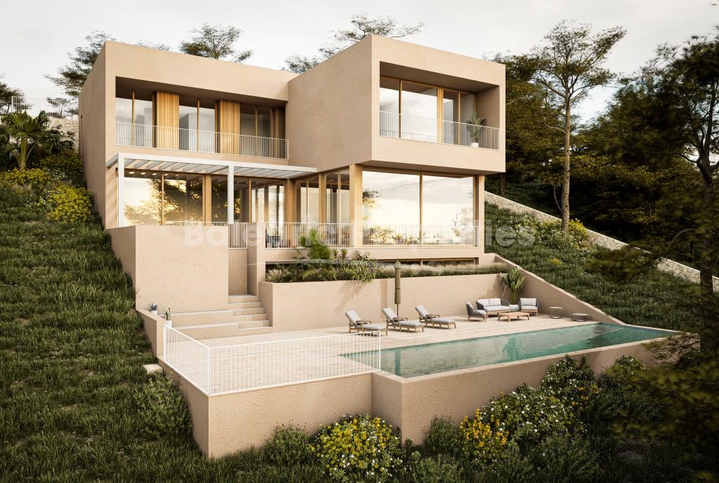 Unmissable sea view plot with project for sale in Puerto Pollensa, Mallorca