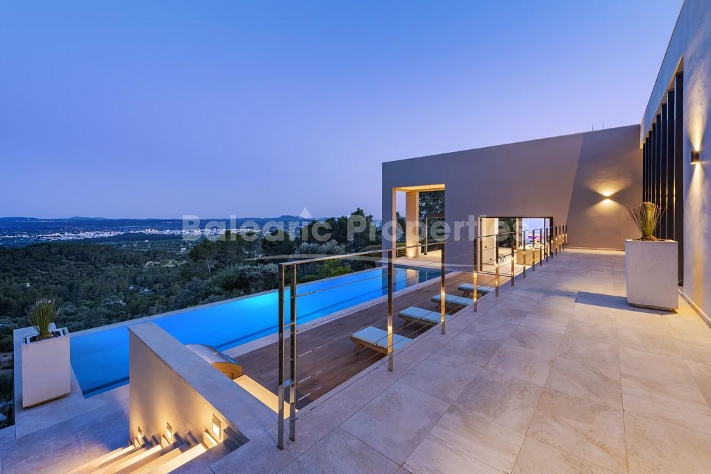 Outstanding contemporary villa with panoramic views for sale in Selva, Mallorca