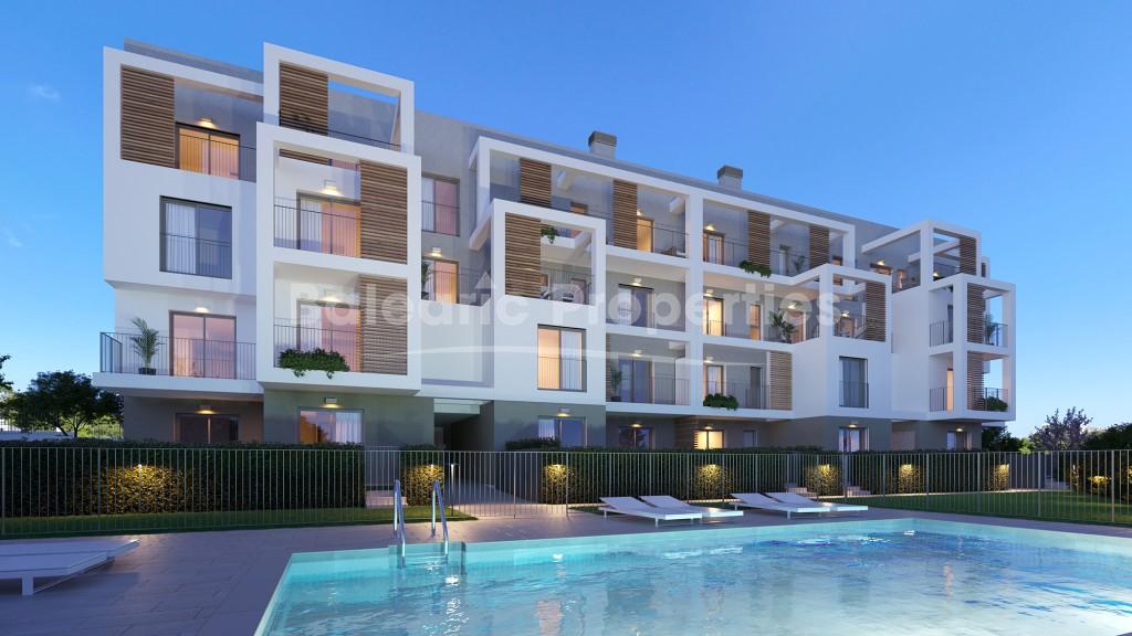 Newly built apartments with community pool for sale in Palmanova, Mallorca
